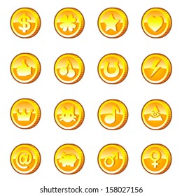 Set of gold coins