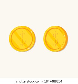 conjunto de monedas de oro vector de monedas de oro