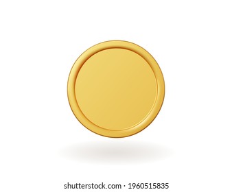 Set of gold coins. Isolated 3d objects in different angles. metallic  gradient. Symbol of gold and wealth. Free space for your text. Vector  illustration.    

