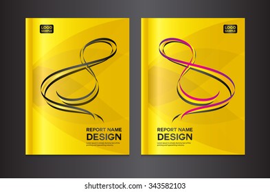 set gold Cover design template, infinity vector, brochure flyer, Annual report  Layout, book, booklet, poster, leaflet