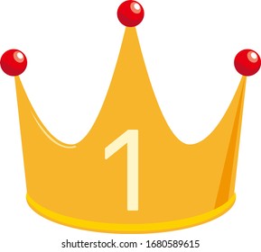 Set of gold crown icons. Collection of crown awards for winners, champions, leadership.