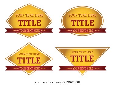 set of gold emblem 