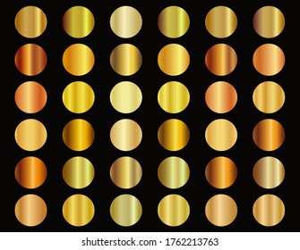 set of Gold foil texture background template.