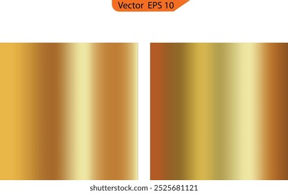 Set of Gold foil texture background. Realistic silver, gradient mesh. High resolution.