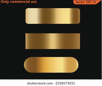 Set of Gold foil texture background, golden foil texture background set. Realistic gold, gradient mesh. High resolution. 