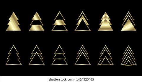 A set gold geometric