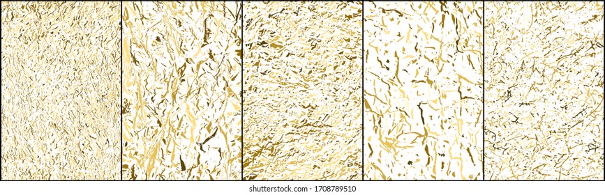 Set aus goldener Glittertextur einzeln auf weißem Hintergrund. Goldener Sternenstaub. Farbe der gelben Partikel. Funkeln regnen. Vektorillustration Illustration, EPS10.