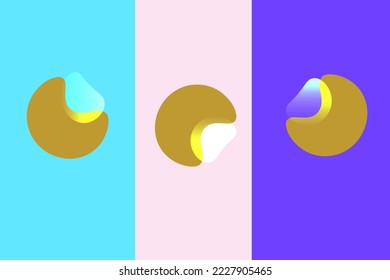 Set of gold letter C