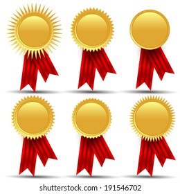 Set of gold medals