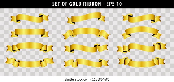 set of gold ribbon. easy to modify