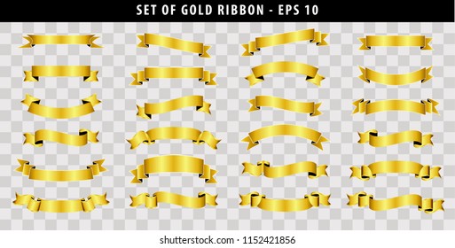 set of gold ribbon. easy to modify