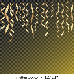 Set of gold ribbon. Set - vector stock.