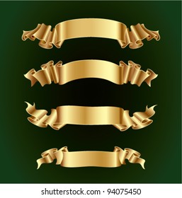 Set of gold ribbons