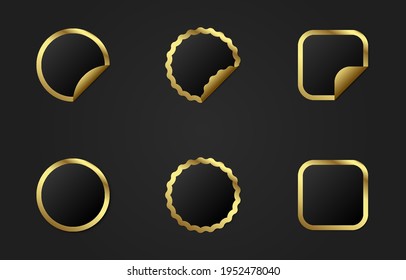 Set Of Gold Ribbons, Price Tags, Discounts. Discount Sale With Gold Ribbon Png. Premium Quality Badges.