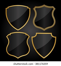 set of gold shield