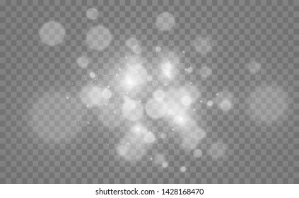 Set of gold shining light effects. Beautiful sparks shine with a special light. Sparkles. Christmas abstract pattern. Beautiful illustration for a postcard. Background for the image. Luminaries.