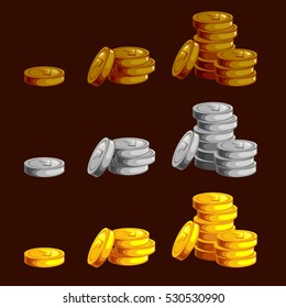 Set of gold, silver and copper coins