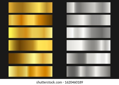 Set Gold Silver Texture Backgrounds Shiny Stock Vector (Royalty Free ...