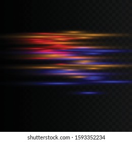 Set Of Gold Sparks Isolated. Vector Glowing Stars. Lens Flares and Sparkles Template For Your Design
