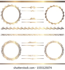 set of golden abstract frames