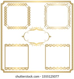 set of golden abstract frames