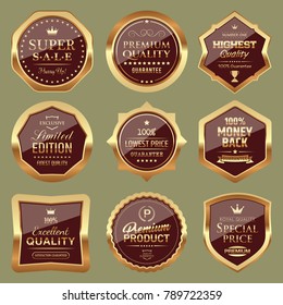 Set of Golden Badges