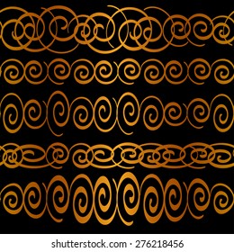 Set of golden borders for your design