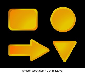  set of golden buttons.vector illustration
