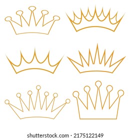 conjunto de iconos de la corona de oro