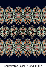 Set of golden decorative elements, vector border ribbons on dark background