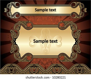 set of golden frames