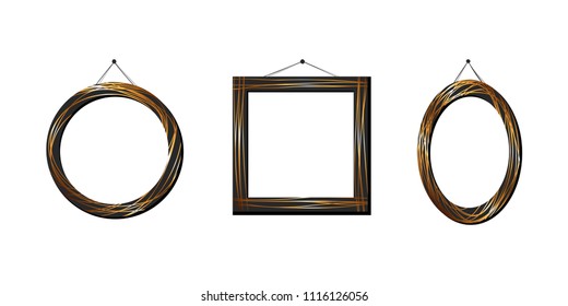 Set of golden frames