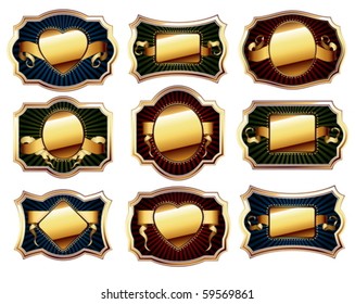 set of golden frames