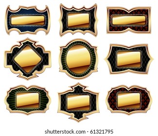 set of golden frames