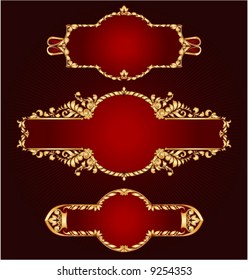 set of golden frames