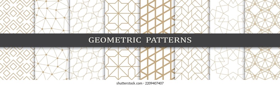 Set of golden geometric pattern
