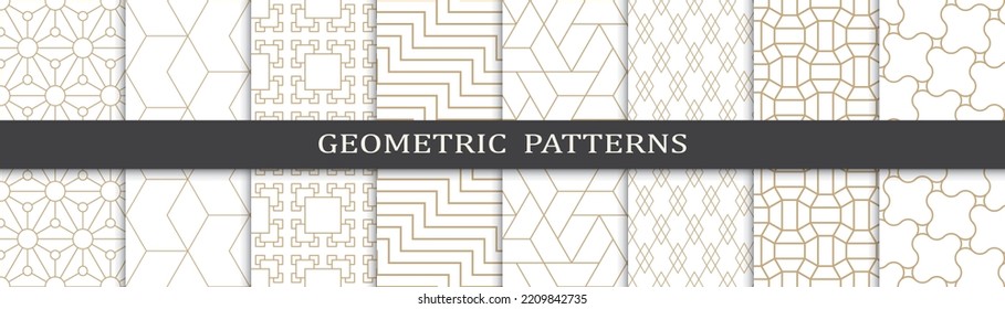 Set of golden geometric pattern