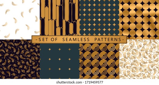 set of golden geometric patterns
