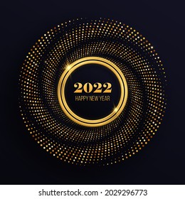 Conjunto de marcos brillantes dorados con lujosos puntos brillantes. Círculo festivo para el diseño gráfico.