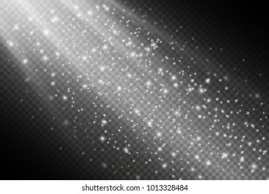 Set of golden glowing lights effects isolated on transparent background. Sun flash with rays and spotlight. Glow light effect. Star burst with sparkles.
