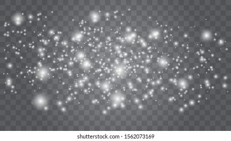 Set of golden glowing lights effects isolated on transparent background. Glow light effect. Vector illustration. Vector illustration EPS10