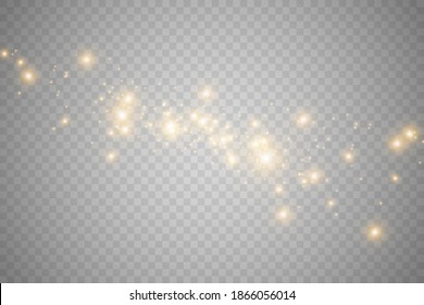 
Conjunto de efectos luminosos dorados aislados sobre un fondo transparente. Flash del sol con rayos y un foco reflector. Efecto brillante. La estrella estalló de alegría.