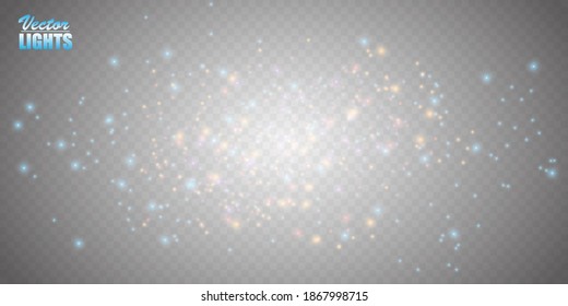 
Set of golden glowing lights effects isolated on transparent background. Flash of the sun with rays and a searchlight. Glow effect. The star burst with brilliance.