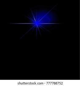 Set of golden glowing lights effects isolated on transparent background. Sun flash with rays and spotlight. Glow light effect. Star burst with sparkles.
