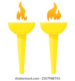 Goblets dorados con fuego