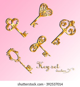 Set of golden keys