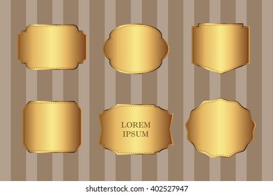 Set of golden labels.Vector gold badges.