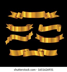 Vektorillustration mit goldenem Banddesign