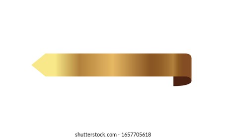 Conjunto de cintas doradas vectoriales.
