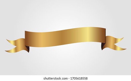 Conjunto de cintas doradas vectoriales.